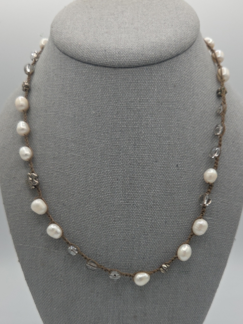 5 for $25! Delicate White Pearl Station Necklace